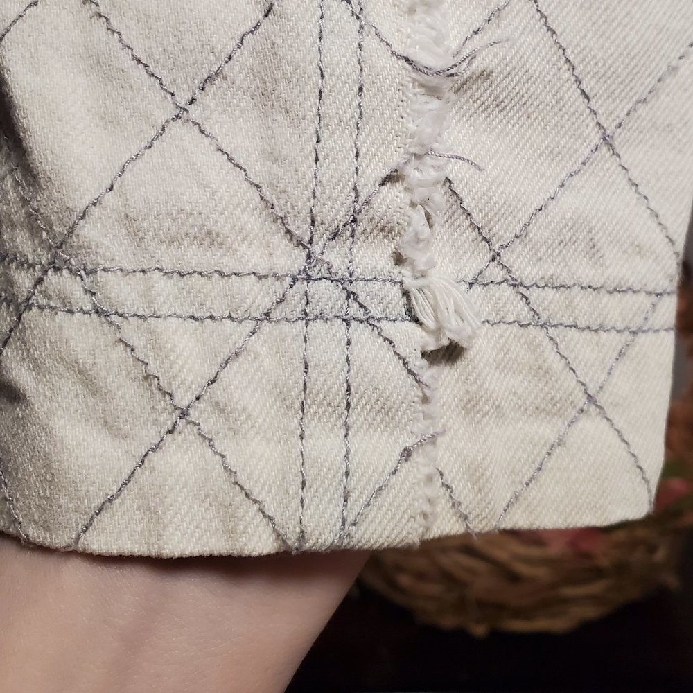 LoveShackFancy Elmont Denim Jacket Small/Medium - Picture 5 of 14
